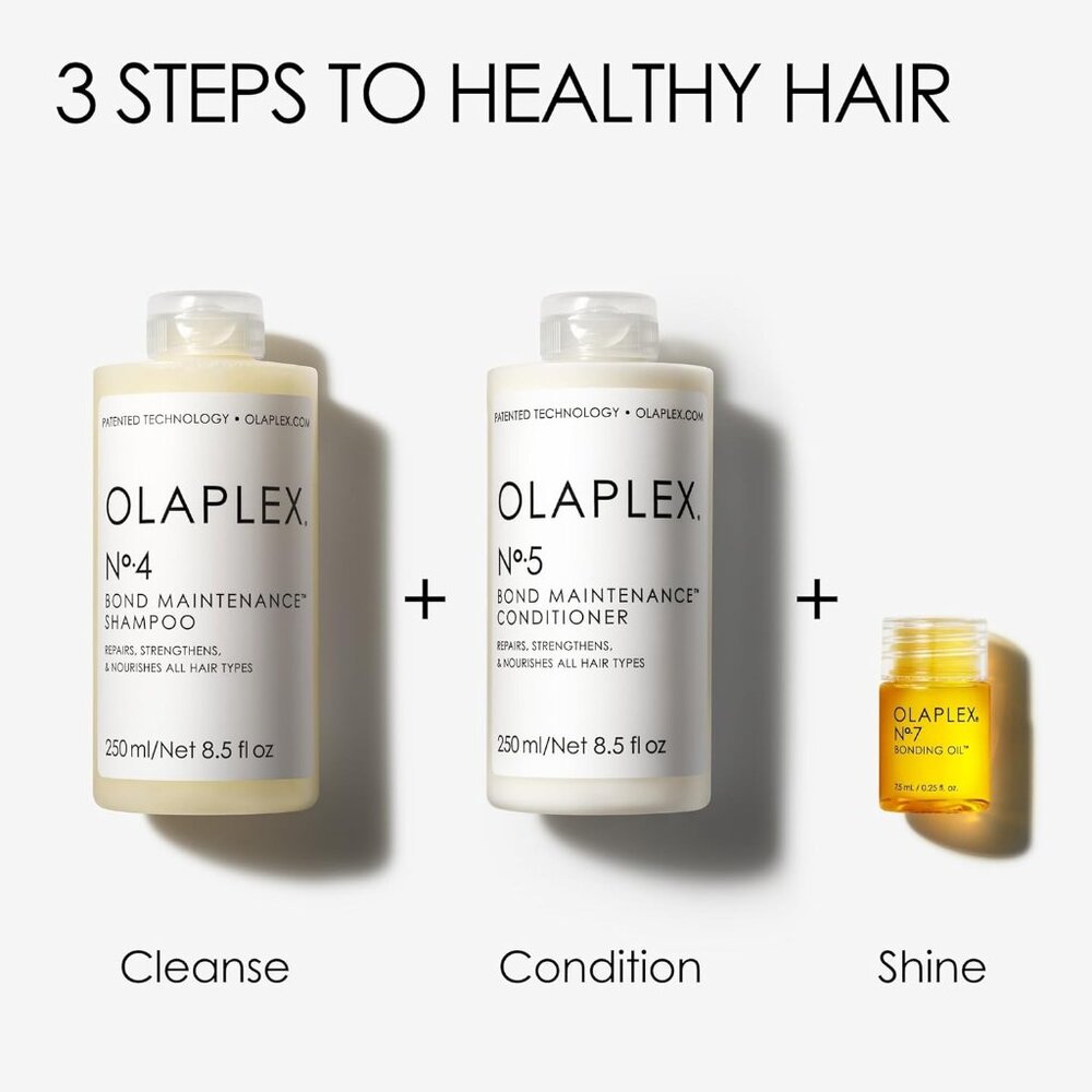 OLAPLEX Shine Kit - Shampoo 8.5oz, Conditioner 8.5oz and Hair Oil 1.0oz